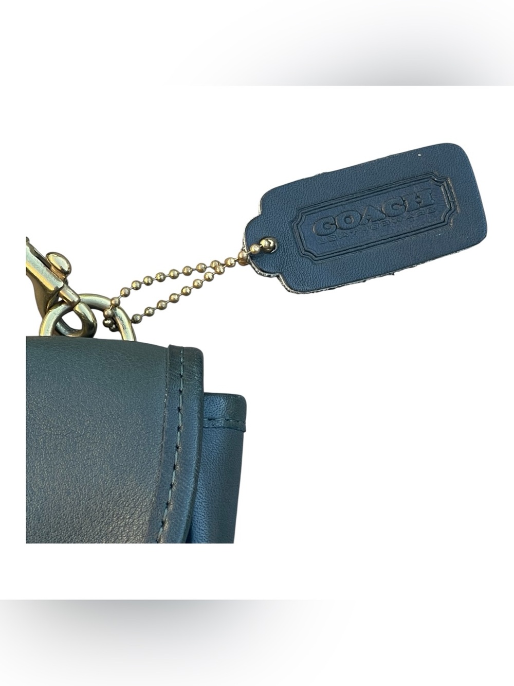 🌟Vintage Coach Sidekick Green Leather Crossbody Belt Mini Bag 0715- Like New! 🌟🌟 - Picture 3 of 6